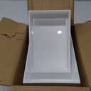 3 Pack White Buffet Food Risers, Step 12 1110 Size Acrylic Cube Box Display for Dessert Table Display Set Food Drink Collectibles Jewelry Figures, Display Stands for Retail Vendor Events,5 Side, Rectangle