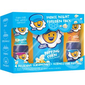 Kernel Season's Movie Night Supplies, Popcorn and Seasoning Party Pack, 4 Flavor Variety Pack