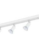 Plug-in Track Lighting, LED Track Lighting Fixtures Ceiling Kit, 30" White Plug in Wall Light with 14.8ft Cord, 3-Light Ceiling Spotlight,Rotatable Kitchen Light Head for Bedroom Hallway(GU10,NO Bulb)