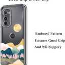 Unov Case Compatible with Motorola Moto Edge 2022 5G Clear with Design Soft TPU Shock Absorption Slim Embossed Pattern Protective Back Cover (Sierra Mountains)
