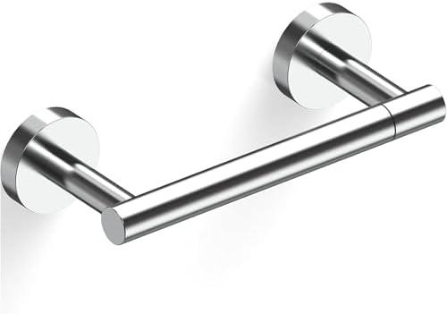 RARXTR Polished Finish Toilet Paper Holder SUS304 Stainless Steel Double Post Pivoting Toilet Paper Roll Holder Wall Mounted Toilet Tissue Holder for Commercial Bathroom RV