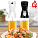 Vinegar and Oil Spray Bottle Mist Sprayer BBQ Cooking Tools Kitchen Tools and Accessories Refillable Oil Sprayer with glass Bottle (Cylinder, Green and Red)