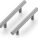 Ravinte 12 Pack | 5 Inch Cabinet Pulls Grey Stainless Steel Kitchen Drawer Pulls Cabinet Handles 5 InchLength, 3 Inch Hole Center (Gray)