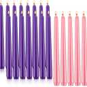 Patelai 20 Pcs Christmas Advent Candle Set Taper Candles 10 Inch Purple and Pink Christmas Candles Candlesticks for Wedding Advent Home Church Holiday Decoration Party Celebrations