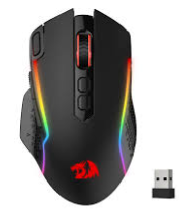 Redragon M810 Pro Wireless Gaming Mouse, 10000 DPI Wired/Wireless Gamer Mouse w/Rapid Fire Key, 8 Macro Buttons, 45Hour Reliable Power Capacity and RGB Backlit for PC/Mac/Laptop