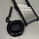 VEKAYA Mandoline Slicer for Kicthen,Adjustable Vegetable Slicer,Food Chopper,Potato Slicer,Mandolin,Tomato Slicer,Veggie Cutter,Stainless Steel Professional with Safety Gloves (Black/Silver)