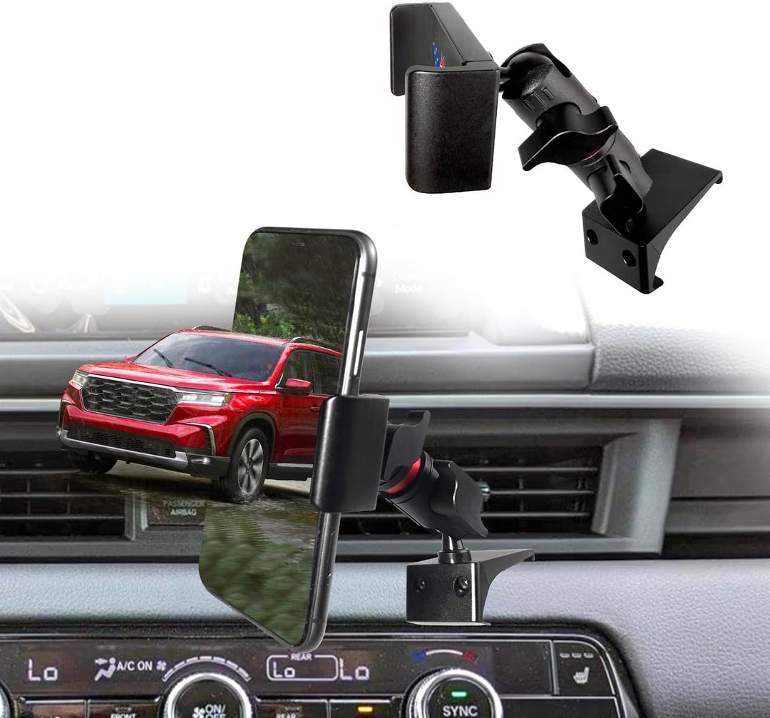 Passport Pilot Vent Phone Mount for Honda Pilot 2023-2026 | Passport 2026 Accessories | Aluminum Telescopic Air Vent Phone Holder |Thick Case Friendly Car Mount for iPhone 16/15 Pro Max, Galaxy S24