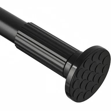 Tension Curtain Rod 51-128 Inch (4.25-10.5Ft), Long Curtain Rods No drilling, Outdoor Curtain Rod for Patio, Adjustable Spring Shower Curtain Rod