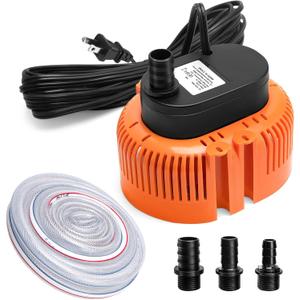 Pool Cover Pump - Move Water Efficiently, 2x Faster Than Ordinary Pumps, Stable Performance, Portable - for Swimming Pool Drainage,Pool Draining, Sump Pump, Above Ground Pools (Orange)