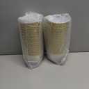 Tobvory 100 Pack Gold Rimmed Plastic Cups - 9 oz Hard Clear Plastic Cups, Premium Disposable Cup For Cocktail And Drinking - Food Grade Party Cups Set - Sturdy Tumbler Cup - Gold Rim