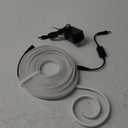 Lamomo LED Neon Lights, 12V Warm White Dimmable LED Strip Lights, 16.4ft/5m Waterproof LED Neon Rope Lights, Silicone 3000K Neon LED Strip for Bedroom Indoor Home Decor (Power Adapter Included)