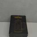 BAYKA 21 Ounce 0.6 Liter French Press Coffee Tea Maker Small, Heat Resistant Thickened Borosilicate Glass Stainless Steel Single Serve Brewer, Cold Brew Cafetera Teapot, Dark Pewter