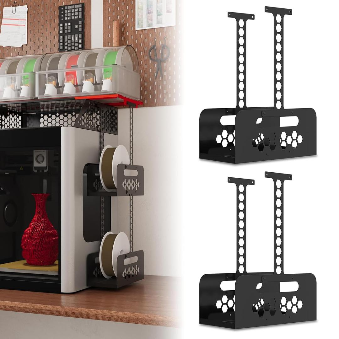 2-Pack AMS HT Storage Racks for Panda Perch H2 Series, Space-Saving AMS HT Holder Compatible with Bambu-Lab H2D H2S 3D Printers