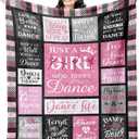 Dance Gifts Blanket 60"x50", Dance Recital/Dancer/Ballet/Ballerina Gifts for Girls Teens Her Teacher, Gift for Dancers, Dancing Stuff/Accessories, Dancing Soft Throw Blanket