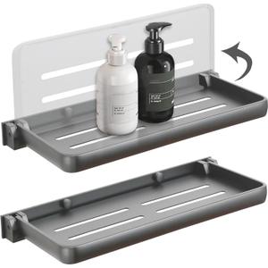 RV Aluminum Foldabling Shelf-Hidden,Small Folding Wall Shelves for Bathroom,VR,Campers,Kitchen.90Folding Shelves for Room Wall,Waterproof and Space-Saving Foldable Shelf for Bathroom (2)