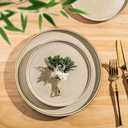 AmorArc Ceramic Dinnerware Sets, Handmade Reactive Glaze Stoneware Plates and Bowls Sets,Highly Chip and Crack Resistant | Dishwasher & Microwave Safe Dishes Set, Service for 8 (24pc),  Cappuccino, Service for 8