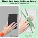 Fotbor 3 Pack Ergonomic Hand Strap for Kindle & Tablets - Lying Reading Essential - Non-Slip Anti-Fall Lightweight Grip Strap, Fits 4.7-8" Kindle/e-Readers/Phones & Tablets (Matcha)