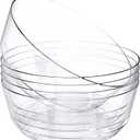 Hioasis 8 Pack Plastic Serving Bowls 128oz Clear Plastic Bowls Heavy Duty Disposable Serving Bowls for Party Snack & Salad & Candy & Bar Buffet