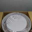 18" Drum Pendant Light Fixture, 3 Light Drum Chandelier with Wihte Fabric Lampshade, 2 Tier Dining Room Light Fixtures over Table, Ceiling Drum Chandeliers for Dining Room, Bedroom and Living Room (Hardwired, White)