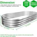 2Pack Raised Garden Bed 841FT,Galvanized Planter Box Oval Large Matel Steel Backyard Beds Outdoor for Vegetables,Flowers,Herbs,Plant