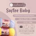 3 Skeins of Makromecity Softee Baby Yarn,%100 Premium Anti-Pilling Acrylic, 3.5 Oz, 273 yd (100gr/250 mt) Each, Soft Yarn for Crocheting and Knitting (Crepe Green, 3 Skeins)