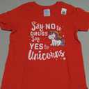 Red Ribbon Week Say No To Say Yes To Unicorns Unicorn T-Shirt. Size 4-5Y