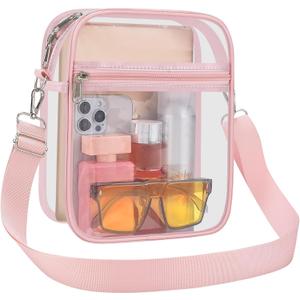 USPECLARE Clear Purse Stadium Transparent Messenger Bag Stadium Approved for Men and Women Clear CrossBody Bag