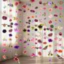 Suncalla 6 Pcs 35.46 ft Flower Garlands Backdrop Spring Artificial Wildflower Vines Floral Decorations for Party Fake Flower Vines Faux Silk Wildflower for Easter Wedding Garden Wall Arch(Purple)