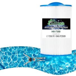 HANXER PLFC-7350 Spa Filter Cartridge Replaces for Caldera 50, C-7350, 1019401, 73532, PCD50N, FC-3963, 75017 Hot Tub Filter, 50 sq.ft, 1 Pack