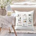 Inspirational Cat Pillow Covers 18x18, Cat Lover Lady Mom Dad Owner Gifts, Positive Affirmation Quotes Cute Kitten Decorative Throw Pillow Covers for Kids Room Bedroom Home