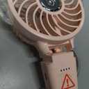 HandFan 4000mAh Handheld Misting Fan, 50ml Water Tank, Rechargeable Personal Mister Fan Portable AC, Spray Water Mist Fans, Foldable Cooling Ice Fans for Beach Travel Outdoors(Pink)