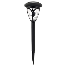 MIMMIC 2 Pack Outdoor Solar Pathway Lights, Solar Powered Garden Decorative Lights, Auto On/Off Waterproof Landscape Lighting for Lawn Patio Yard Walkway Deck Driveway (Black, White Light) Luxury.