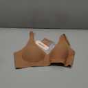 OEAK Womens Deep V Bras Wireless Comfortable Bra Supportive No Underwire Bras Tshirt Push Up Bralettes Plunge Seamless Bra (Medium, Coffee)