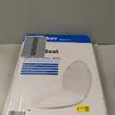 WSSROGY Toilet seat Elongated with Slow Close Hinges, Four Bumpers Never Loosen and Easily Remove, Two Sets of Parts, Plastic, White