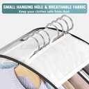 Liuoud Clear Garment Bags for Hanging Clothes 10 Gusseted, Suit Bags for Closet Storage, Hanging Plastic Clothes Cover for Coat, Dress, Fur, Shirt, 4 Pack, 40 Long