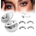 2026 New Magnet Eyelashes with Applicator Natural Look,No Glue Needed Reusable Eyelashes Kit for Women