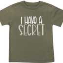 Big Brother I Have A Secret T Shirt Toddler Baby Boys Cotton Tee Promoted to Brother Boys Sibling Outfit (Amy Green-1w)