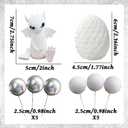 Dragon Cake Topper Dragon Eggs Cake Decor Include Silver Balls Cake Decor for Fantasy Baby Shower Birthday Wedding Party Supplies Dragon Eggs Party Favor