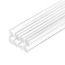 MECCANIXITY 8pcs Acrylic Square Rods 1/2" x 12" Clear Acrylic Dowel Rods Sticks Acrylic Plastic Sticks Strip for DIY Crafts Lighting Gardening Decorations - 12mm x 300mm