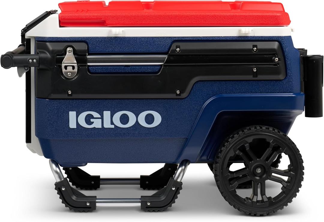 Igloo Trailmate Journey 70Qt Wheeled Cooler | Insulated Hard Shell Ice Chest (Americana)