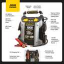 STANLEY J5C09 1000 Peak Amp Automotive Jump Starter, Portable Power 2.1A/10W USB Port, 12V Outlet, 120 PSI Air Compressor for Tires, Bikes & Sports Equipment