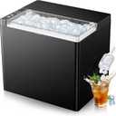 Ice Makers Countertop, 9 Ice Cubes in 6 Mins Portable Ice Maker, 2 Sizes of Bullet Ice (S/L) Small Ice Machine for Home Kitchen Camping (Onyx)