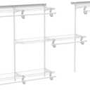 ClosetMaid ShelfTrack Wire Closet Organizer System, Adjustable from 5 to 8 Ft., with Shelves, Clothes Rods, Hardware, Durable Steel, White