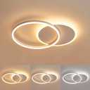 33W Double Ring LED Ceiling Light, 21.6 Inch Modern Flush Mount Ceiling Lamp, 3 Color Changeable 3000K-6000K, for Bedroom, Living Room, Kitchen, Hallway