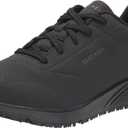 Skechers Men's Work Uno SR Sutal Lace Up Skech AIR 200054 P Food Service Shoe, Black, 12