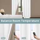 BGment Pure White Blackout Curtains 54 Inch Length for Bedroom 2 Panels Set, Linen Textured Thermal Insulation Soundproof Window Curtain Drapes with Grommet, 52 Inch Wide Each Panel