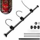 Bucherry Front Door Garland Hanger - Adjustable 32"- 39" Heavy-Duty Christmas Halloween Door Frame Garland Hanger for Hanging Wreaths No Screws, Drilling, Damage-Free, Easy Assembly (Black)