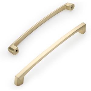 Amerdeco 10 Pack Brushed Brass Cabinet Pulls 9 Inch(228MM) Hole Centers Kitchen Cabinet Handles Hardware Kitchen Handles for Cabinets Cupboard Handles Drawer Pulls ZH0032