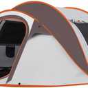 Instant Pop Up Tents for Camping, 4/6 Person Easy Pop Up Camping Tents,Automatic Set Up Tent in 3 Seconds,Waterproof Sunshade Family Tent,Lightweight Dome Tent for Outdoor Camping,Hiking & Beach, Large