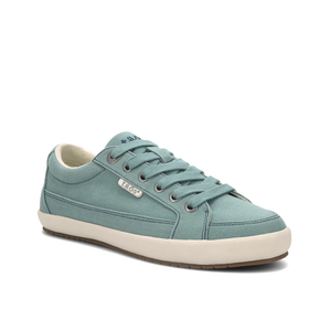 Taos Moc Star 2 Women's Sneaker - Fresh Canvas Design with Removable Footbed, Arch Support and Durable Lightweight Outsole for All Day Walking and Everyday Style, U S 8.5 Medium, Mineral Blue Distressed